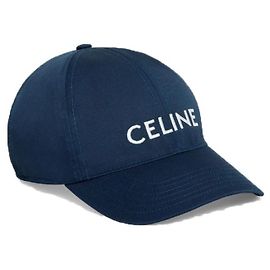 Céline Boné de beisebol com logotipo bordado Navy Azul