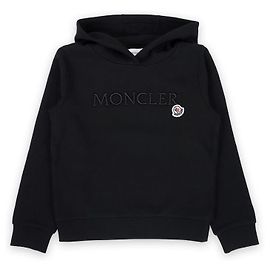 Moncler Kids Kapuzenpullover mit besticktem Logo-Patch (Schwarz) Schwarz