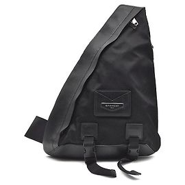 Givenchy Logo Patch One Shoulder Sling Bag Black