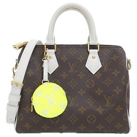 Bolsa Boston Louis Vuitton Monogram Speedy Bandoulière Marrom Branco