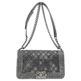 Chanel Boy Line 92408 Schultertasche Schwarz