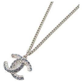 Collar Chanel AB0868 Plata Blanco Azul