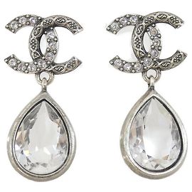Chanel ABD777 Stud Earrings Silvery