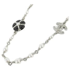 Collana Chanel ABG887 Nero Argento Bianco