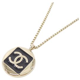 Collier Chanel ABG919 Noir Doré