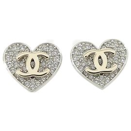 Orecchini Chanel ABH084 Gold Crystal Stud D'oro