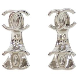 Chanel ABH472 Silver Stud Earrings Silvery