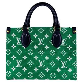 Bolsa Louis Vuitton OnTheGo PM Jacquard Preto Verde