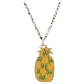 Colar Gucci Ghost Pineapple em prata de lei 925 Prata Amarelo