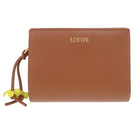 Loewe Daisy Knot Compact Wallet Brown