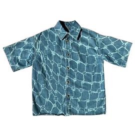 Louis Vuitton Monogramm Jeanshemd Blau