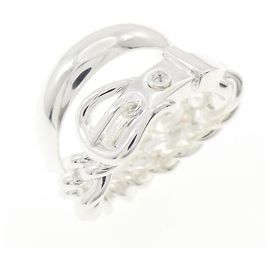 Anello Boucles Sellier Inflexible Hermès Argento