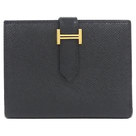 Cartera Compacta Hermès Bearn Negro