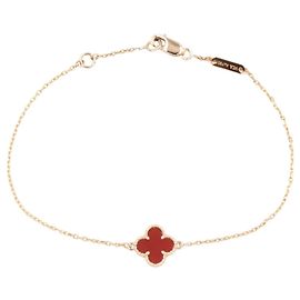 Pulseira Sweet Alhambra da Van Cleef & Arpels Vermelho Dourado