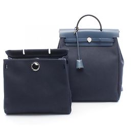 Hermès Hermes Herbag Ad PM Backpack/Handbag Navy blue