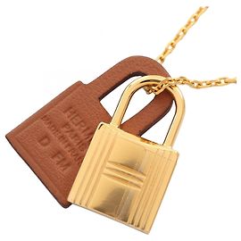 Hermès Colar Hermes O'Kelly Marrom Dourado