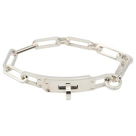 Hermès Pulseira Chaine Charm Kelly Hermes Prata
