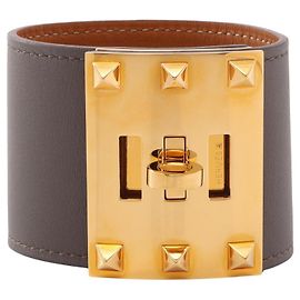 Hermès Bracelet Kelly Dog Extreme Hermes Marron Doré
