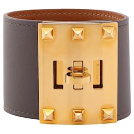 Hermès Hermes Kelly Dog Extreme Bangle Brown Golden