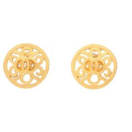 Pendientes Chanel Coco Mark Circle Dorado