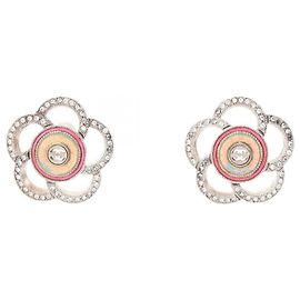 Orecchini Chanel Camellia Coco Mark Rosa D'oro Altro