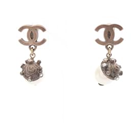 Pendientes Coco Mark Chanel Blanco Dorado