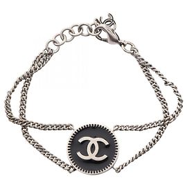 Bracciale Chanel Coco Medal Double Nero Argento