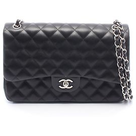 Sac à main Chanel Large Matelassé Classic Double Flap Noir