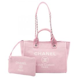 Bolsa Tote Chanel Deauville Rosa