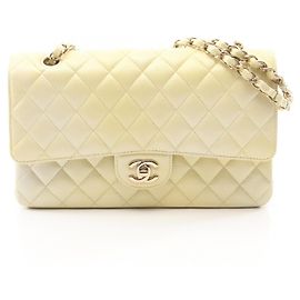 Chanel Matelassé Double Flap Gradient Schultertasche Gelb