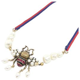 Gucci 527133 J2D53 Collier Blanc Rouge Bleu