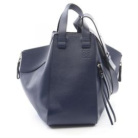 Borsa a 2 modi Loewe Hammock Medium Blu navy