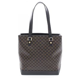Céline Celine Macadam Tote Bag Braun Schwarz