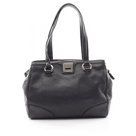 Céline Celine Black Leather Tote Bag Black