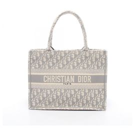 Borsa Christian Dior Medium Dior BOOK TOTE Marrone Bianco