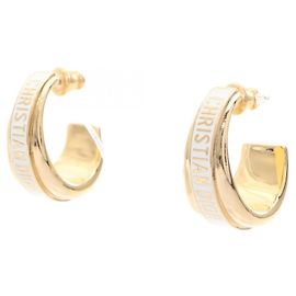 Orecchini Christian Dior Dior Code Hoop Bianco D'oro