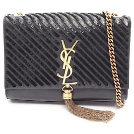 Bolsa de Alça Yves Saint Laurent Kate Tassel Preto