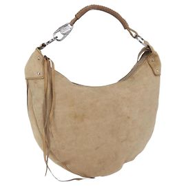 GUCCI Shoulder Bag Leather Beige Silver 95726 Auth ep15181 Silvery Beige