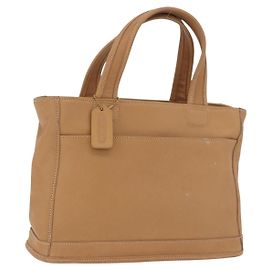 Bolsa Coach de couro marrom ouro Auth 188180 Marrom Dourado