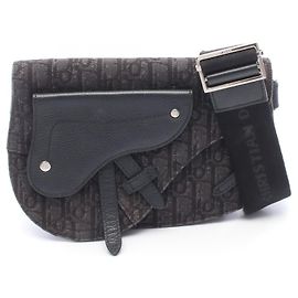 Bolsa Saddle Christian Dior Preto