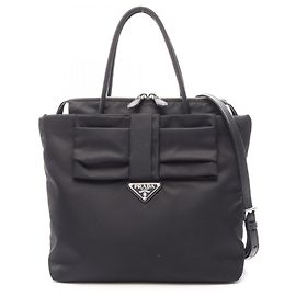 Prada TESSUTO FIOCCO 2-Way Handbag Black