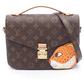 Bolsa de mão 2-Way Louis Vuitton Pochette Metis MM Monogram Tiger Head Marrom Multicor