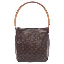 Borsa a tracolla Louis Vuitton Looping GM Monogram Marrone Monogramma