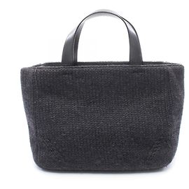 Prada Triangle Logo Tote Bag Brown