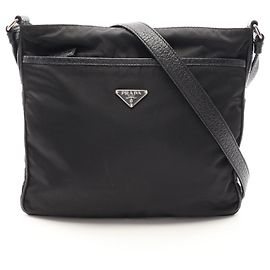 Borsa a Spalla Prada Triangle Plate Nero