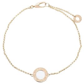 Bulgari Pulsera charm Bvlgari en oro rosa de 18K con nácar Blanco Dorado