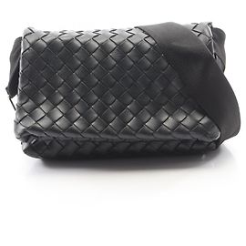 Borsa a Spalla Bottega Veneta Intrecciato Nero