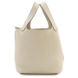 Autre Marque Bolso Piko Hermes Picotin Lock 18 PM Blanco