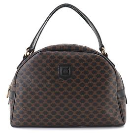 Céline Sac à main Celine Macadam Marron Noir