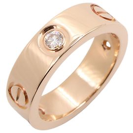 Cartier Love Ring aus 18K Roségold mit Diamant Golden Andere